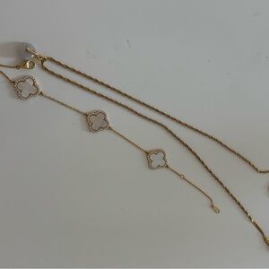 Elegant Gold Necklace and Bracelet